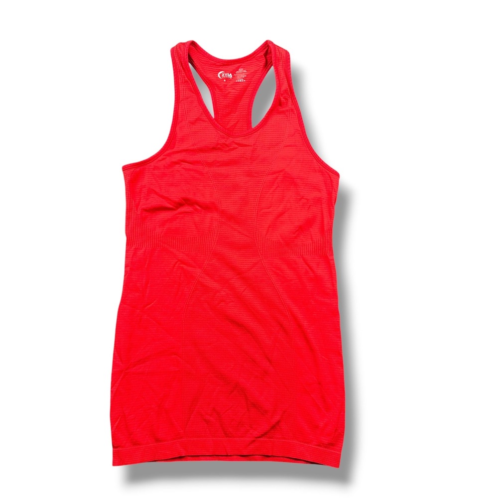 Zyia Active‎ Women Red Seamless Racerback Tank Top Small Activewear Workout Gym
